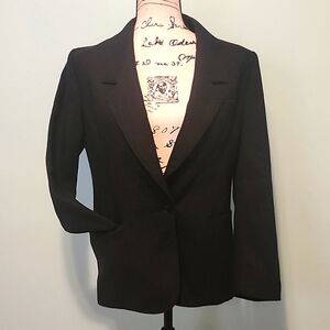 Vintage wool black blazer size 8